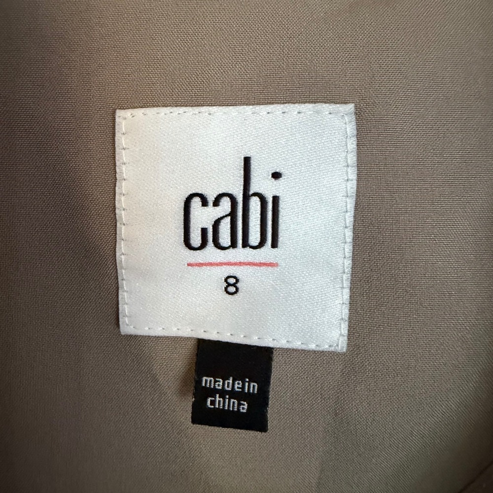 Cabi Python Blazer Snakeskin Print Double Breasted Jacket Brown Tan Womens 8 - Picture 2 of 3